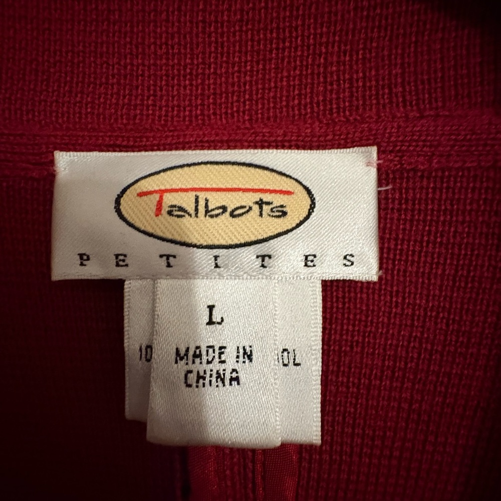 Talbots Red Women's Blazer,‎ Vintage 1990s, Size PL - Picture 2 of 4